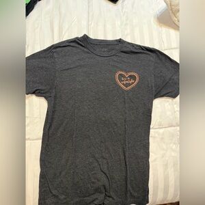 Gray T-Shirt with Heart Design